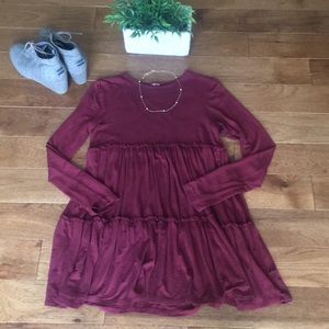 Wine red tiered top!